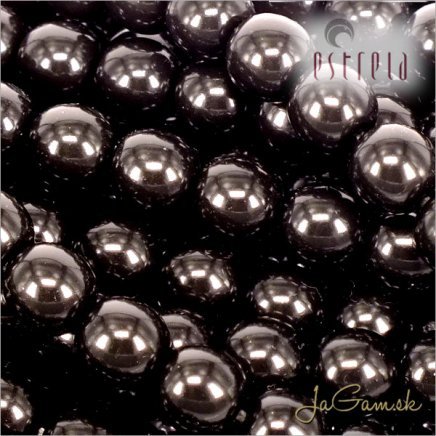 Voskované perly - ESTRELA - čierna 12495, veľkosť 12 mm, 8 ks (č.21)