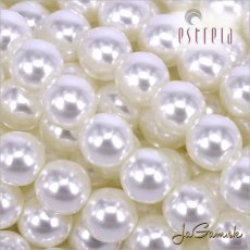 Voskované perly - ESTRELA - biela 12025, veľkosť 4 mm, 120 ks (č.1) 