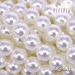 Voskované perly - ESTRELA - biela12025, veľkosť 8 mm, 15ks (č.1)