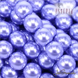 Voskované perly - ESTRELA - fialová svetlá 12235, veľkosť 6 mm, 80 ks (č.12)