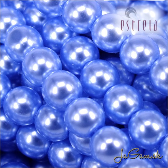 Voskované perly - ESTRELA - modrá sv.12337, veľkosť 3 mm, 40 ks (č.27)