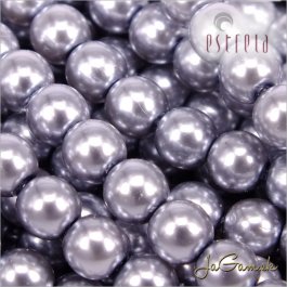 Voskované perly - ESTRELA - šedá 12455, veľkosť 6 mm, 80 ks (č.30)