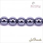 Poldierové voskované perly - ESTRELA - šedá hematit 12478, 8 mm, 4 ks