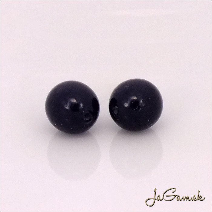 Voskované perly - ESTRELA - čierna 12495, veľkosť 8 mm, 15 ks (č.21)