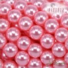 Poldierové voskované perly - ESTRELA - ružová svetlá 12755, 8 mm, 4 ks