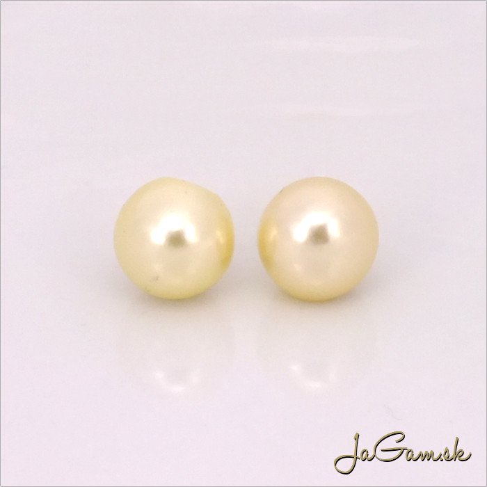 Poldierové voskované perly - ESTRELA - žltá svetlá  12835, 8 mm, 4 ks