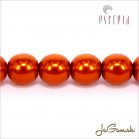 Voskované perly - ESTRELA - oranžová 12879, veľkosť 8 mm, 15 ks (č.6)