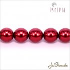 Voskované perly - ESTRELA - červená malinová 12995, veľkosť 8 mm, 75 ks (č.8)