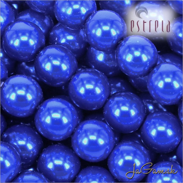 Voskované perly - ESTRELA - modrá tmavá 13349, veľkosť 4 mm, 120 ks (č.13)