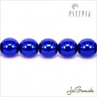 Voskované perly - ESTRELA - modrá tmavá 13349, veľkosť 12 mm, 8 ks (č.13)
