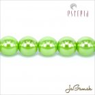 Voskované perly - ESTRELA - zelená 13548, veľkosť 12 mm, 8 ks (č.16)