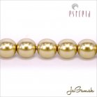 Voskované perly - ESTRELA - zlatá 47834, veľkosť 8 mm, 15 ks (č.5)