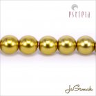 Voskované perly - ESTRELA - zlatá 47835, veľkosť 8 mm, 15 ks (č.29)