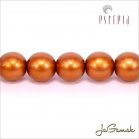 Voskované perly - ESTRELA - oranžová matná 47878, veľkosť 8 mm, 75 ks (č.7)