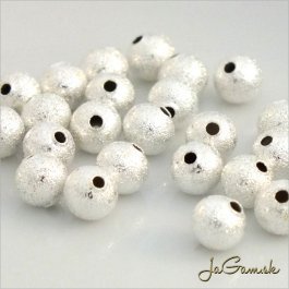 Kovové korálky - guličky 6mm, strieborné 100ks (65_73100)