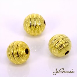 Kovové korálky - guličky 8 mm zlaté 10 ks (kk152)