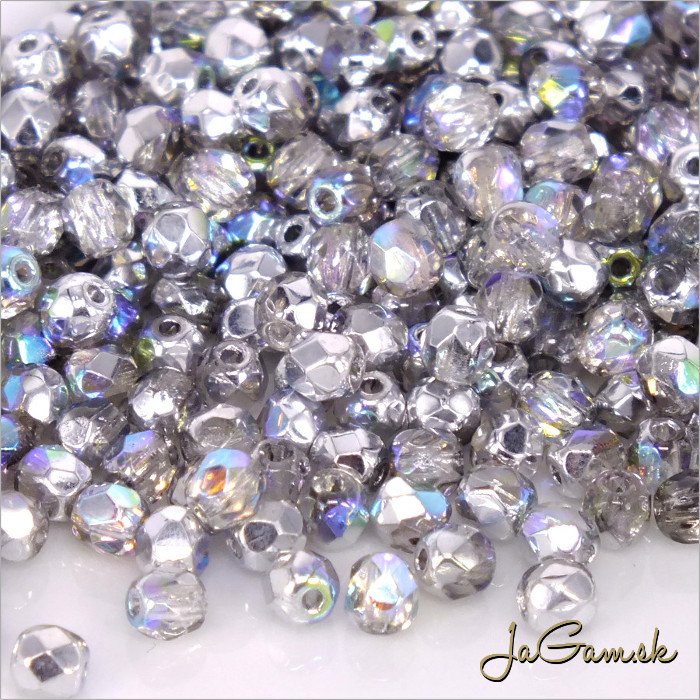 Ohňovky 3mm priehľadná s pokovom 00030/28530, 60ks (5075)