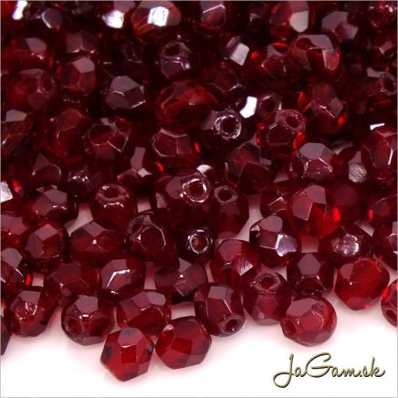 Ohňovky 4mm červená garnet 90110, 30ks (5376)