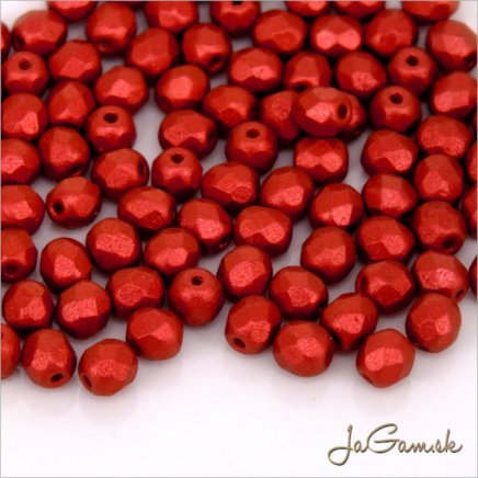 Ohňovky 4mm červená metalická 05A08, 30ks (5383)