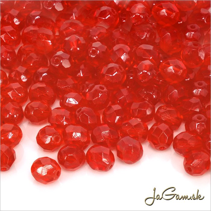 Ohňovky 4 mm červená priehľadná 30 ks (5366)