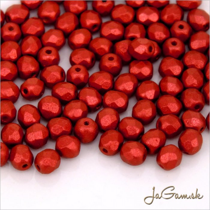 Ohňovky 4mm červená metalická 05A08, 30ks (5383)