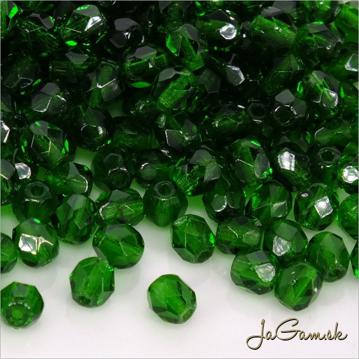 Ohňovky 4 mm zelená emerald 50140 30 ks (5374)