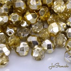 Ohňovky 6mm, zlatá - crystal-gold/topaz 97387CR - 30 ks (5642)