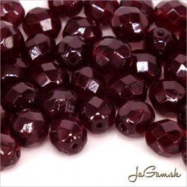 Ohňovky 8mm červená tmavá-garnet,,10ks (5926)