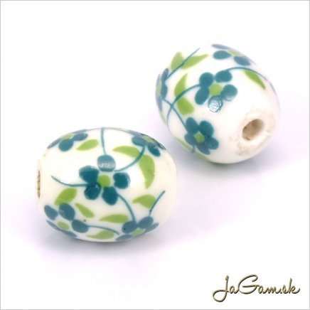 Porcelánové korálky 12x10 mm, 2 ks (11032_07)