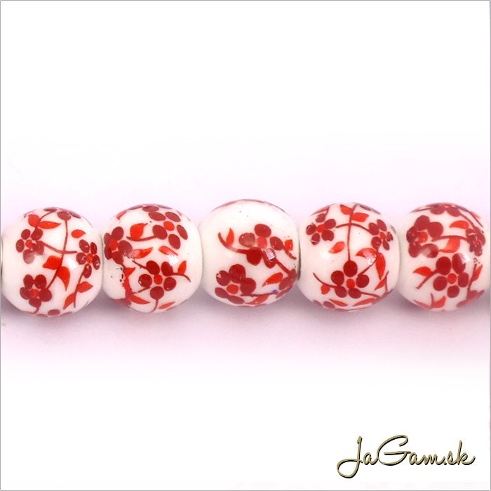 Porcelánové korálky 10 mm, 2 ks (11031_01)