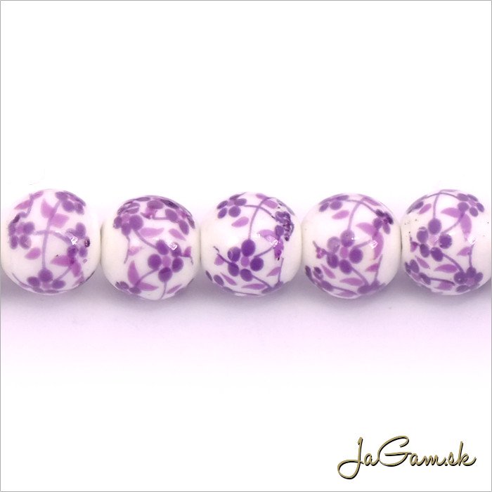 Porcelánové korálky 10 mm, 2 ks (11031_03)