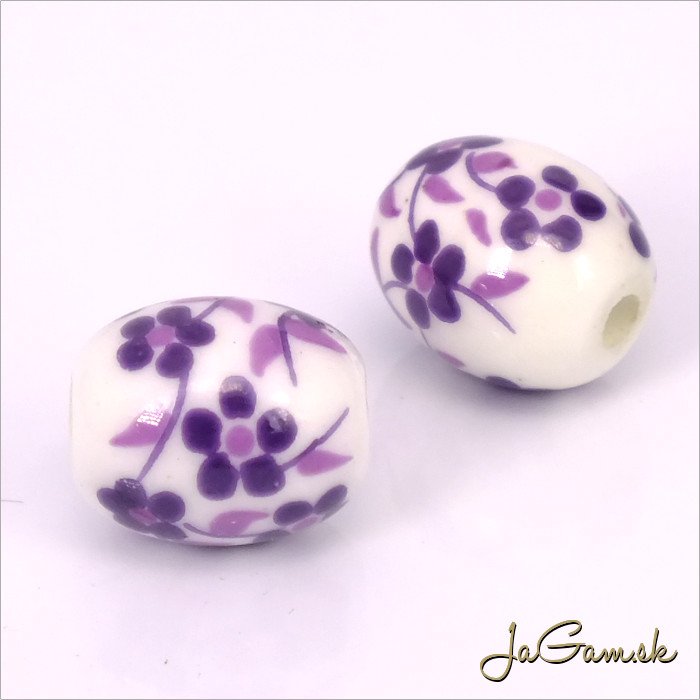 Porcelánové korálky 12x10 mm, 2 ks (11032_02)