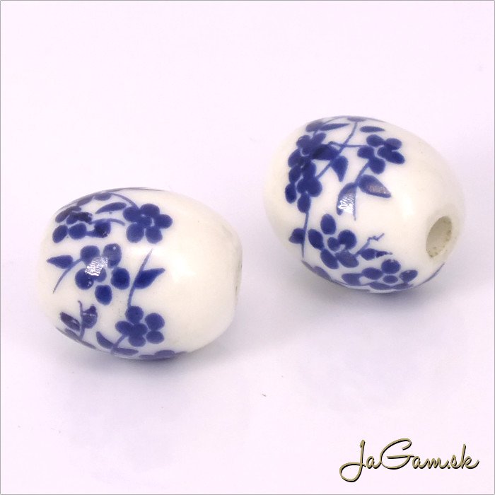 Porcelánové korálky 12x10 mm, 2 ks (11032_04)