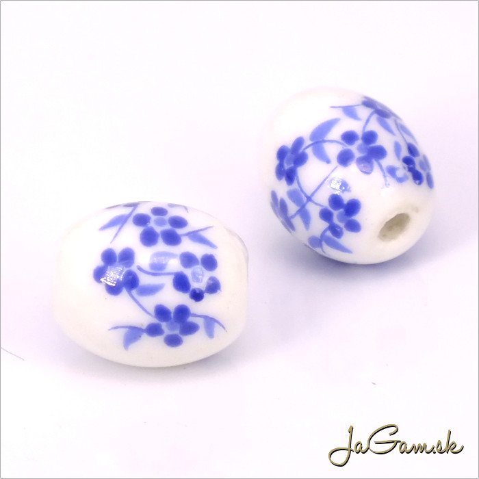 Porcelánové korálky 12x10 mm, 2 ks (11032_05)