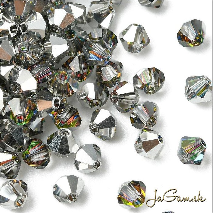 Preciosa MC rondell 4mm Crystal Vitrail Medium, 20ks (PREC_MC322)