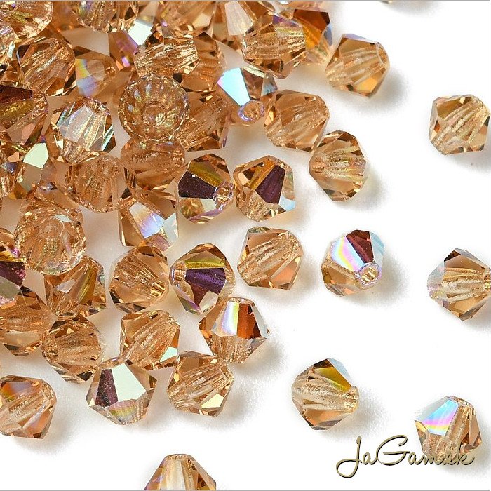 Preciosa MC rondell 4mm Light Colorado Topaz Glitter, 20ks (PREC_MC330)