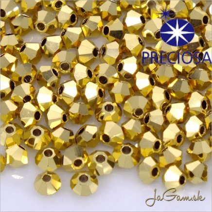 Preciosa MC rondell 3mm Crystal Aurum full, 20ks (PREC_MC307)