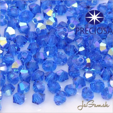 Preciosa MC rondell 3mm Capri blue AB, 20ks (PREC_MC314)