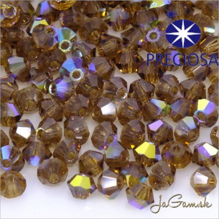 Preciosa MC rondell 3mm Smoked Topaz AB, 20ks (PREC_MC317)