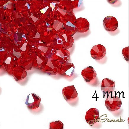 Preciosa MC rondell 4mm Light Siam Glitter, 20ks (PREC_MC325)