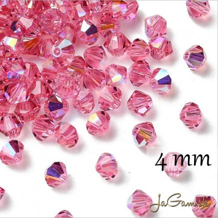 Preciosa MC rondell 4mm Rose Glitter, 20ks (PREC_MC328)