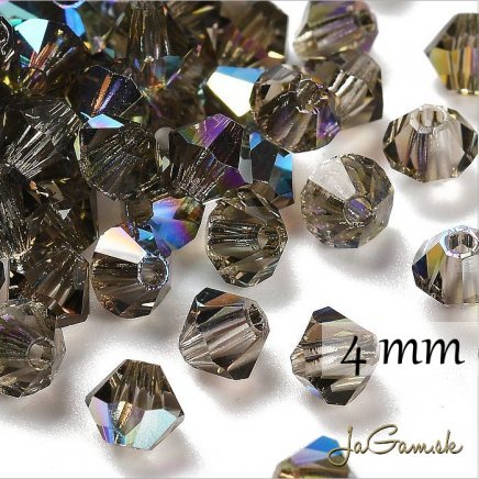 Preciosa MC rondell 4mm Black Diamond Glitter, 20ks (PREC_MC329)