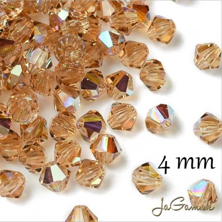 Preciosa MC rondell 4mm Light Colorado Topaz Glitter, 20ks (PREC_MC330)