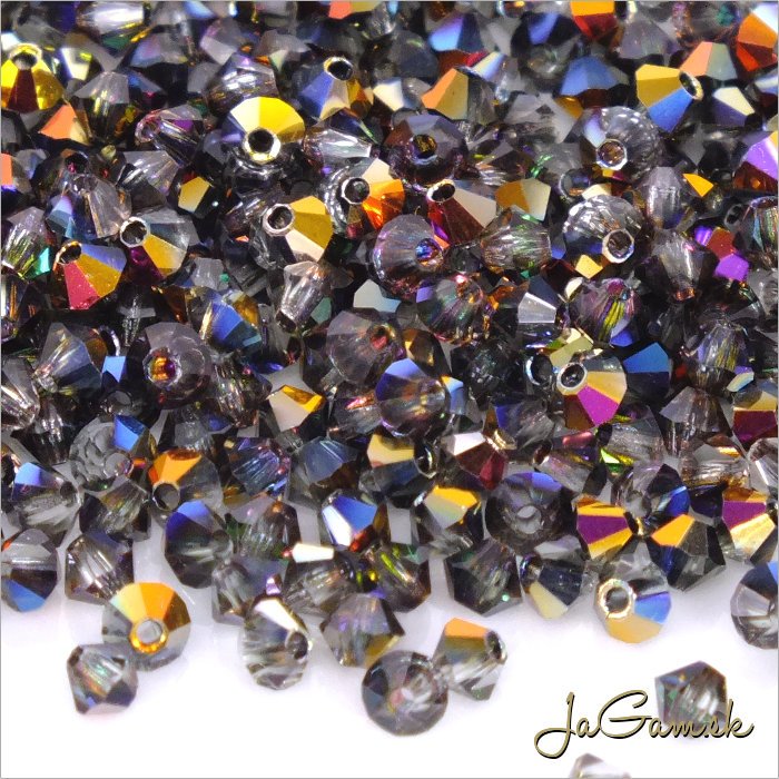 Slniečka 3mm priehľadná s pokovom 00010/27104, 30ks (7102mc)