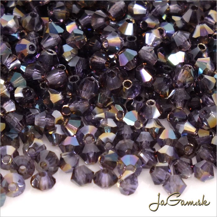 Slniečka 3mm fialová s pokovom 20510/22501, 30ks (7104mc)