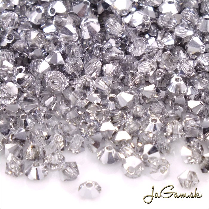 Slniečka 3mm strieborná/ priehľadná 00010/27001, 30ks (7106mc)