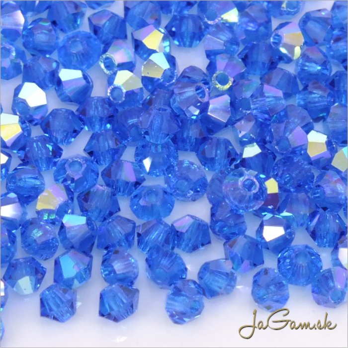 Preciosa MC rondell 3mm Capri blue AB, 20ks (PREC_MC314)