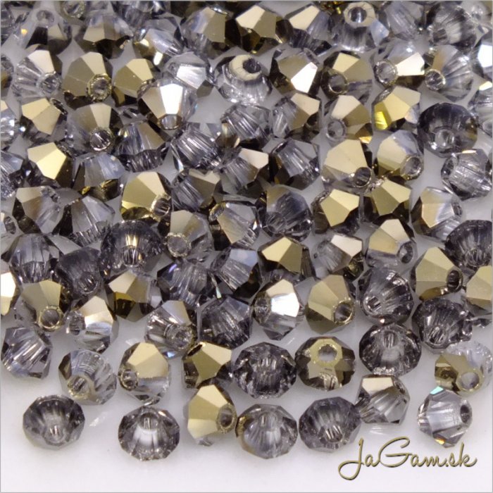 Preciosa MC rondell 3mm Crystal Starlight Gold Half, 20ks (PREC_MC318)