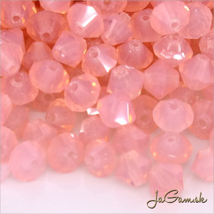 Slniečka 4 mm ružová/ opál 30 ks (7028mc)