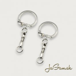 Karabínka na kľúče 22mm, platina, 2ks (kl011)